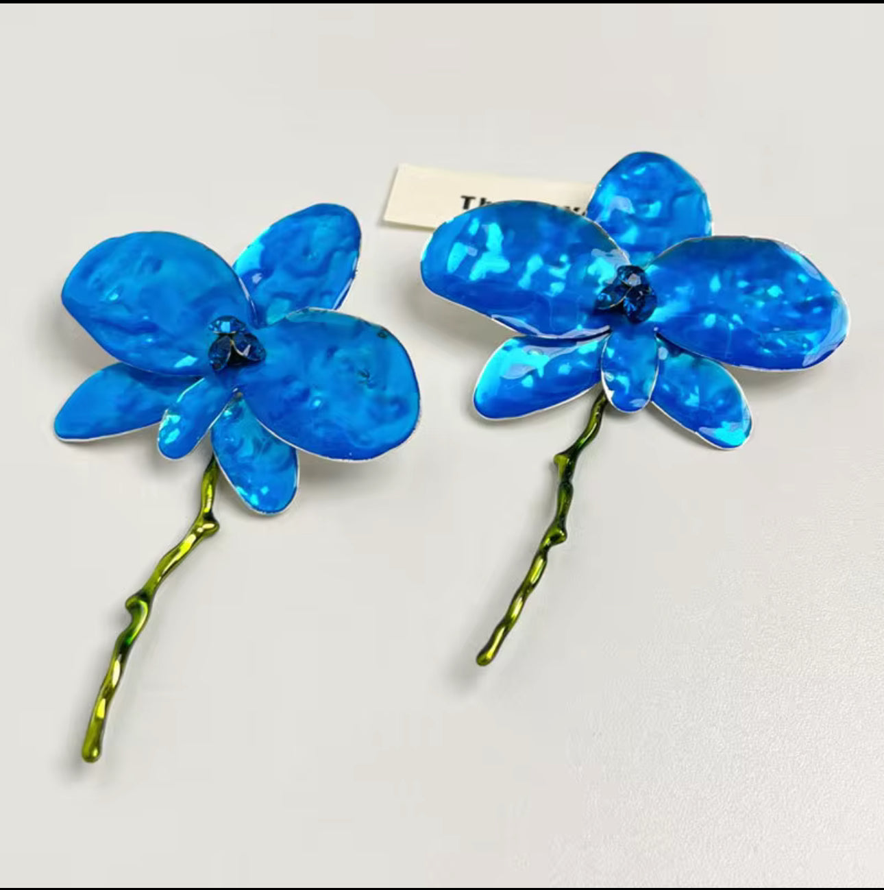 Orchid Earrings with Stem
