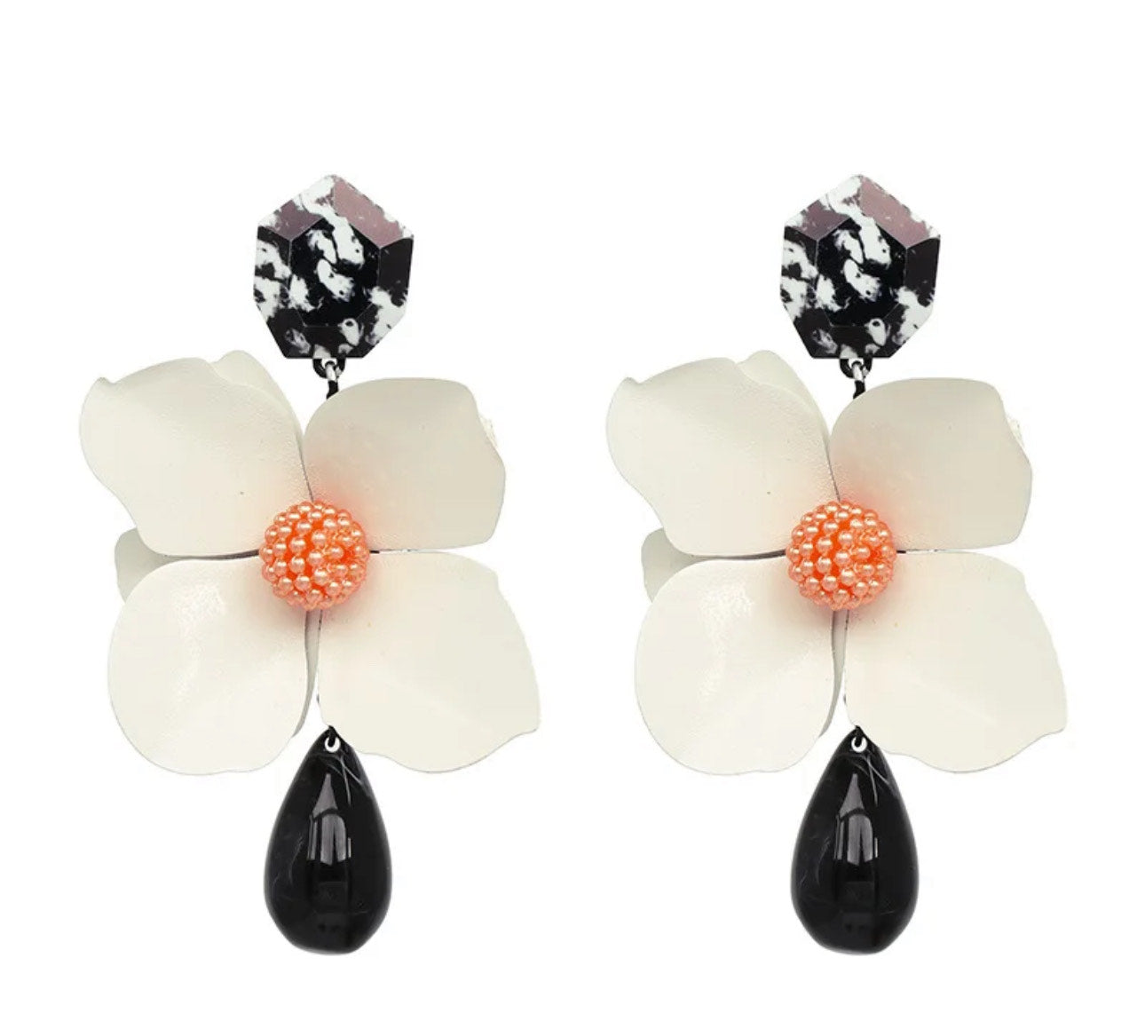 Double Layer Floral Earrings